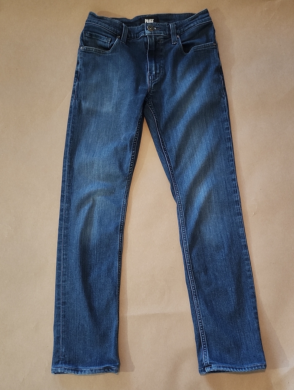 PAIGE Men's 29" Federal Style- Indigo Slim Straight Jeans- Soft and Stretchy